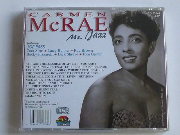 Carmen McRae - Ms. Jazz