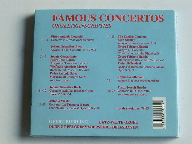 Geert Bierling - Bätz Witte Orgel / Famous Concertos vol.4