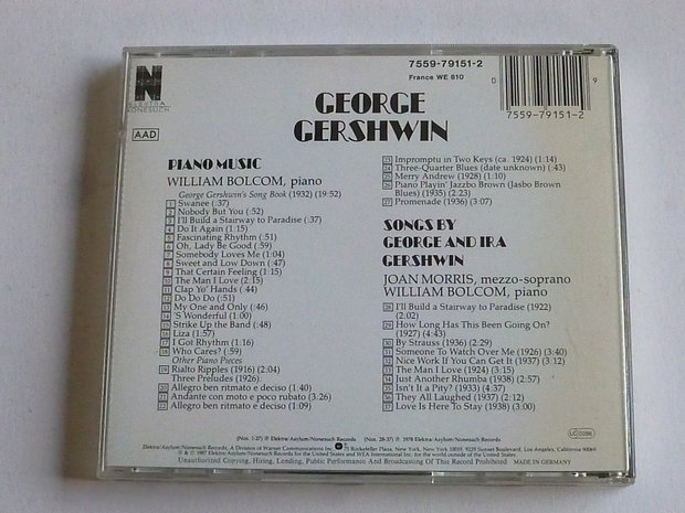 George Gershwin - Piano Music / William Bolcom, Joan Morris