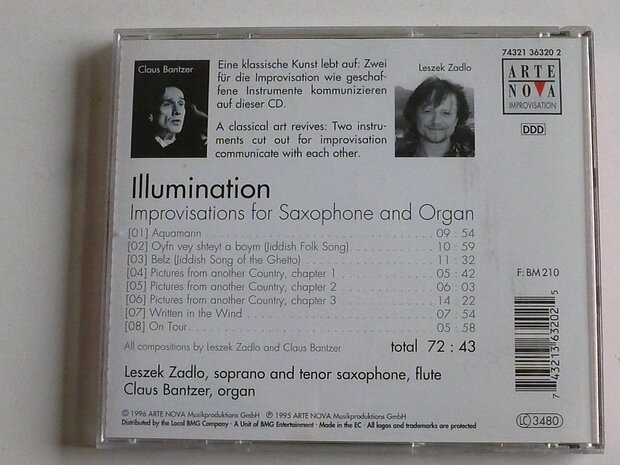 Illumination - Improvisations for Saxophone and Organ / Leszek Zadlo, Claus Bantzer