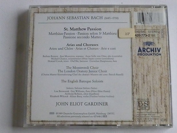 J.S. Bach - St. Matthew Passion / John Eliot Gardiner