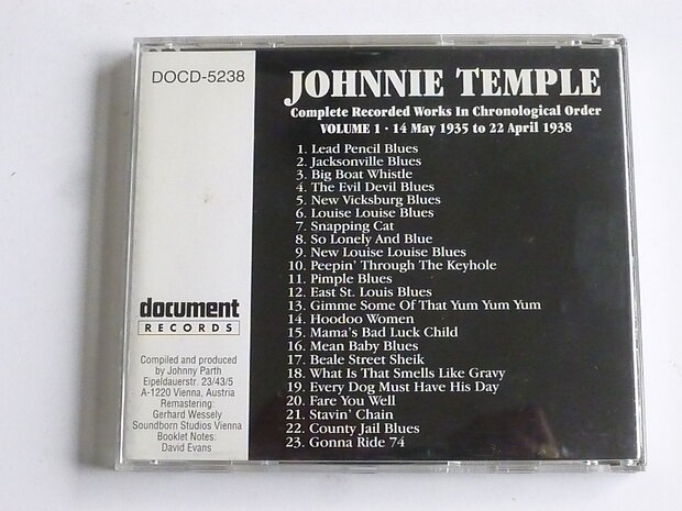 Johnnie Temple - Complete Recorded Works / Volume 1