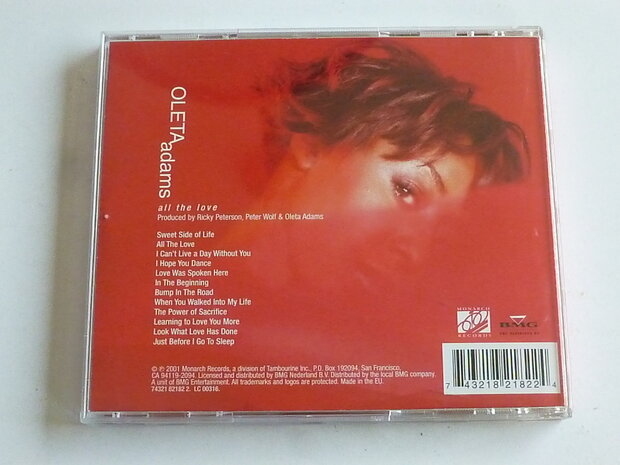 Oleta Adams - All the love - Tweedehands CD