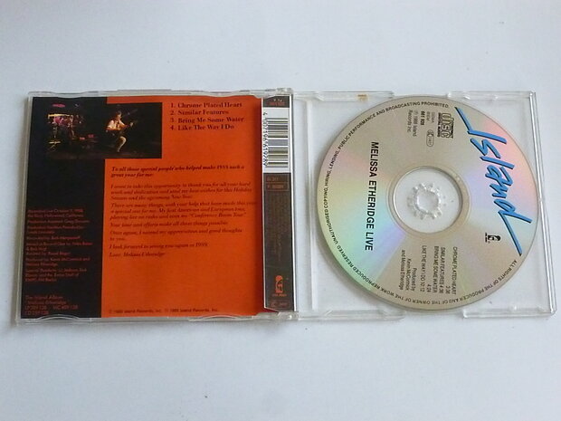 Melissa Etheridge - Live (CD Single)