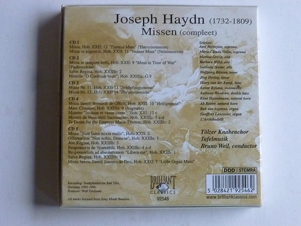 Haydn - Missen / Bruno Weil (5 CD)