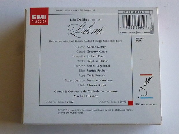 Delibes - Lakmé / Michel Plasson, Jose van Dam, Natalie Dessay (2 CD)