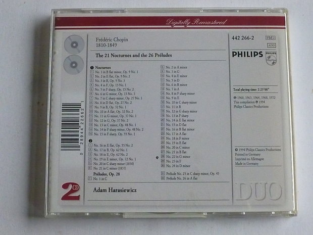 Chopin - The 21 Nocturnes, The 26 Preludes / Adam Harasiewicz (2 CD)