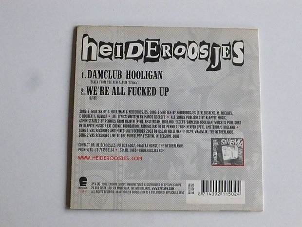 Heideroosjes - Damclub Hooligan (CD Single)