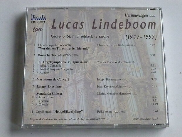 herinneringen aan Lucas Lindeboom - Live