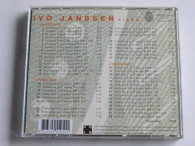 Bach - Inventions, preludes / Ivo Janssen