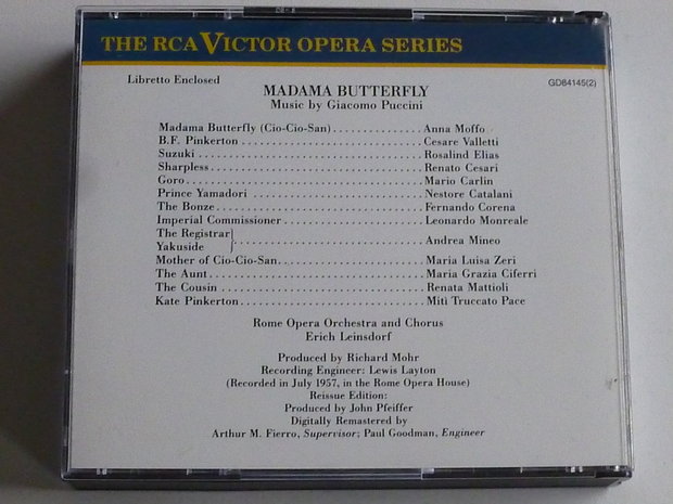 Puccini - Madama Butterfly / Moffo , Valletti, Elias, Leinsdorf (2 CD)