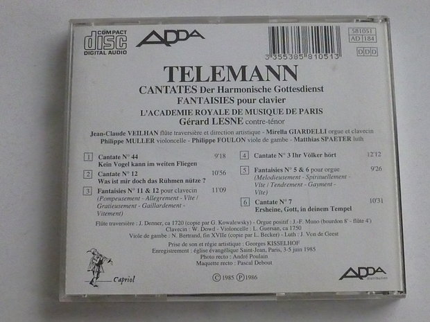 Telemann - Cantates der Harmonische Gottesdienst / Gerard Lesne