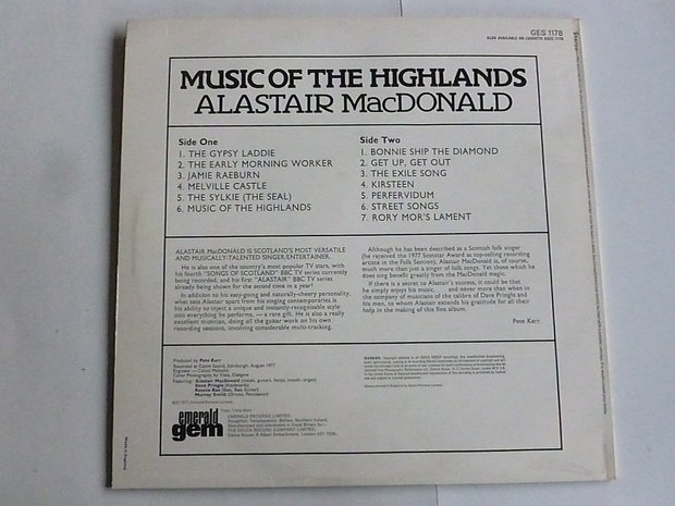 Alastair MacDonald - Music of the Highlands (LP)