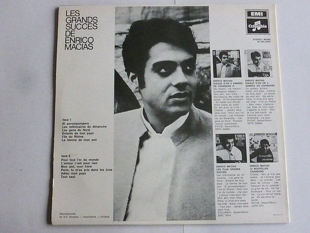 Enrico Macias - Les Grands Succes de Enrico Macias (LP)