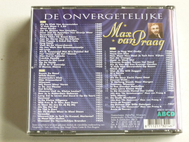 Max van Praag - De Onvergetelijke Max van Praag (3 CD)