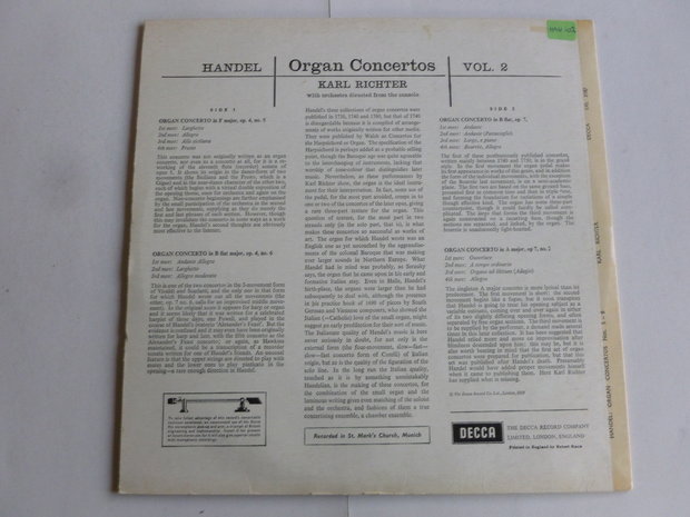 Handel - Organ concertos vol.2 / Karl Richter (LP)