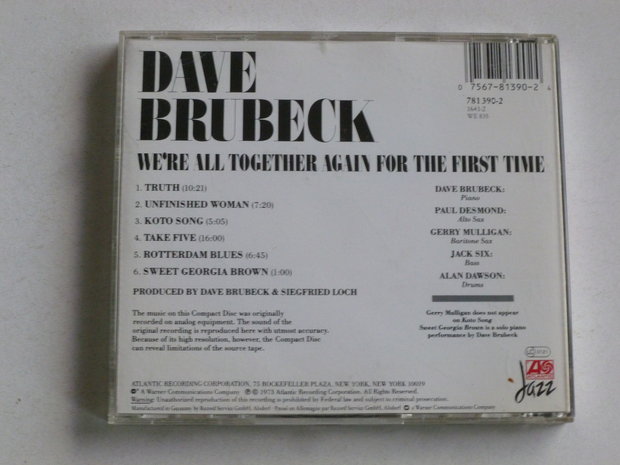 Dave Brubeck - We're all together again for the first time