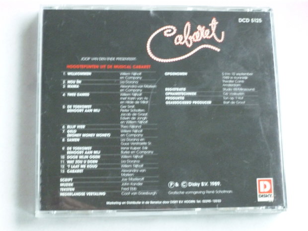 Willem Nijholt in de Musical Cabaret