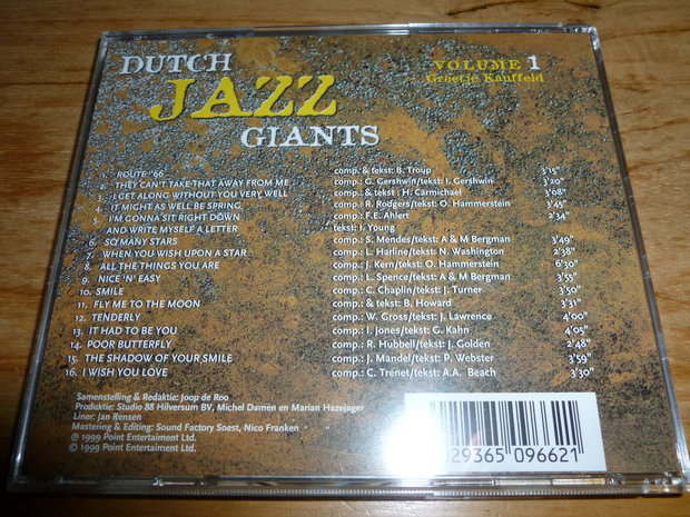 Greetje Kauffeld - Dutch Jazz Giants volume 1