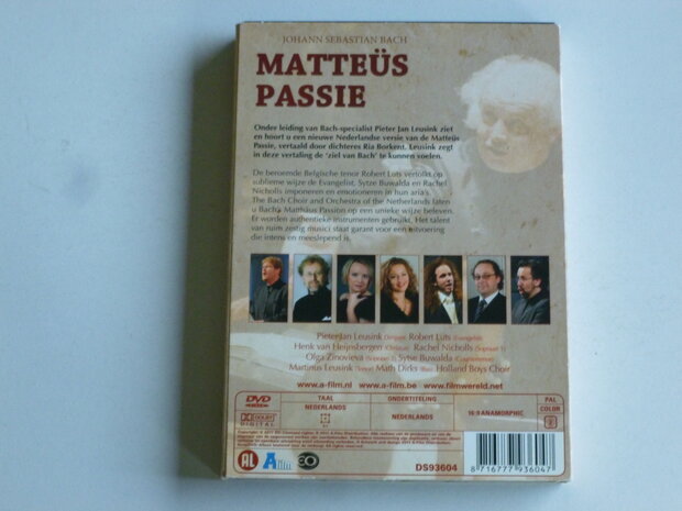 Bach - Matteüs Passie / The Bach Choir & Orchestra , Leusink (2 DVD)