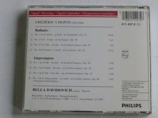 Chopin - Ballades , Impromptus / Bella Davidovich