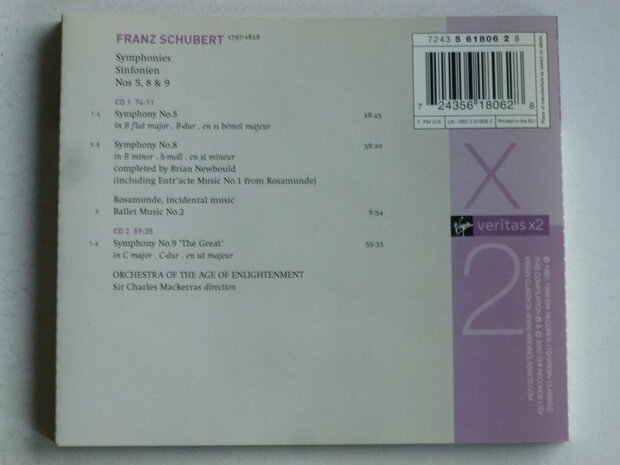 Schubert - Symphonies 5,8 & 9 / Sir Charles Mackerras (2 CD)