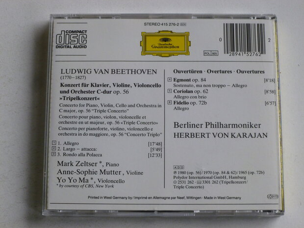 Beethoven - Tripelkonzert / Mutter, Yo-yo Ma, Herbert von Karajan