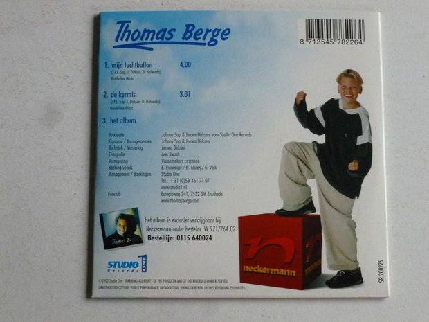 Thomas Berge - Mijn luchtballon (CD Single)