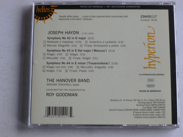 Haydn - Symphony 42, 43,44 / Roy Goodman