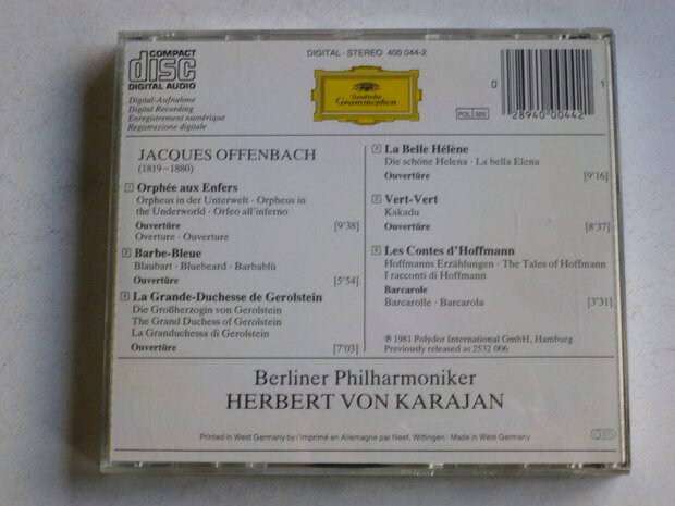 Offenbach - Ouverturen / Herbert von Karajan