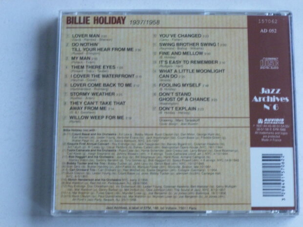 Billie Holiday - Lover Man / Jazz Archives