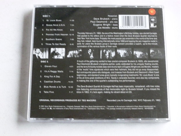 The Dave Brubeck Quartet at Carnegie Hall (2 CD)