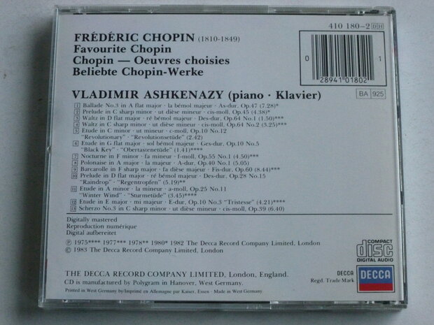 Favourite Chopin - Vladimir Ashkenazy