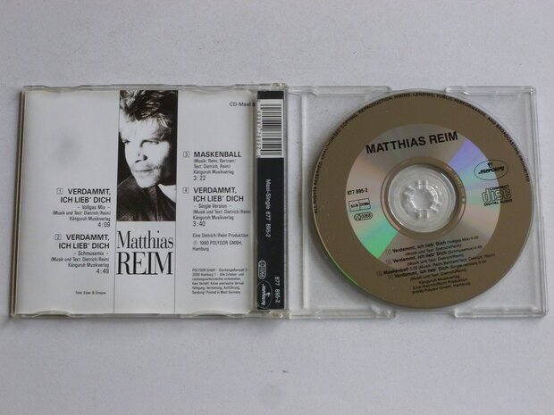 Matthais Reim - Verdammt ich lieb' dich (CD Single)