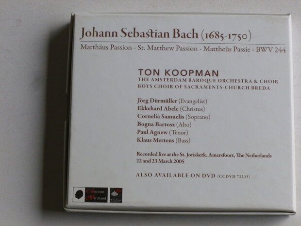 Bach - Matthäus Passion / Ton Koopman (2 CD) challenge