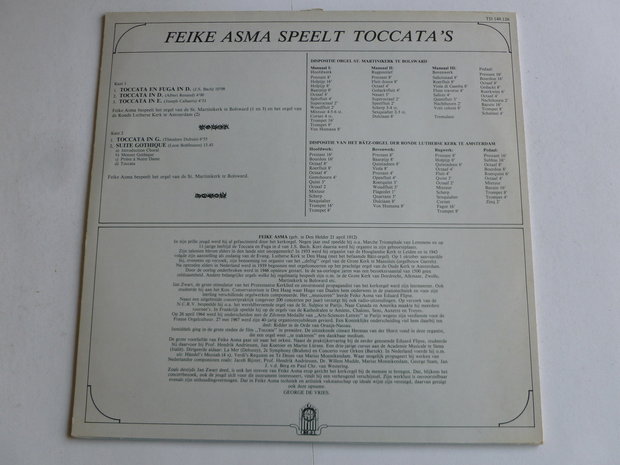 Feike Asma speelt Toccata's (LP)