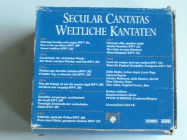 Bach - Secular Cantatas volume 7/ Edith Mathis, Lucia pop, Peter Schreier (8 CD)