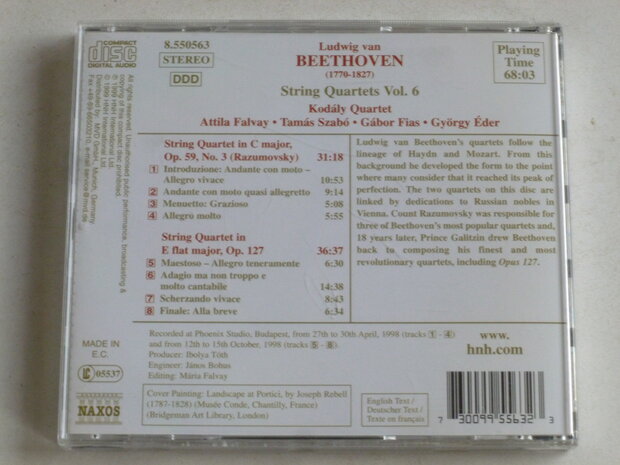 Beethoven - String Quartets  59, 127 / Kodaly Quartet