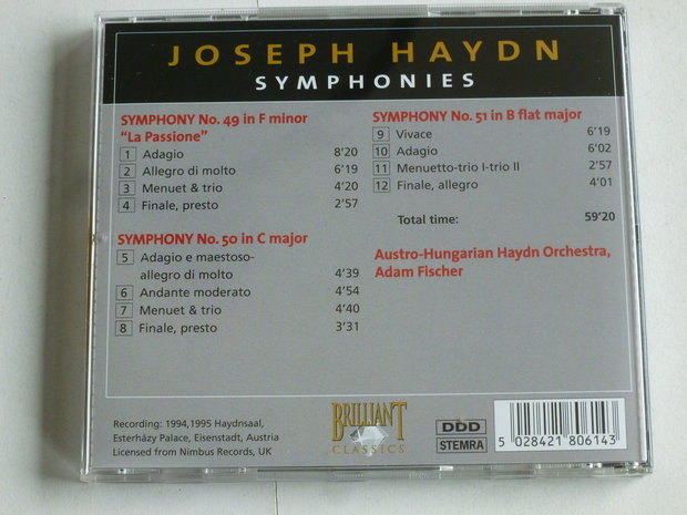 Haydn - Symphonies - Complete / Adam Fischer  Austro Hungarian Haydn Orch. (33 CD)