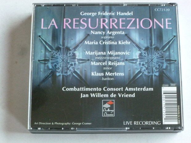 Handel - La Resurrezione / Combattimento Consort Jan Willem de Vriend (2 CD)