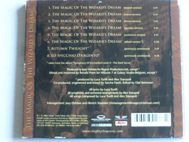 Rhapsody - The Magic of the Wizard's Dream (CD Single)