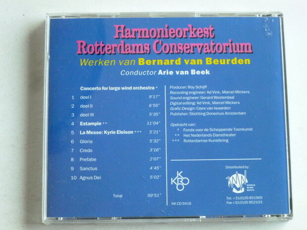 Harmonieorkest Rotterdams Conversatorium - Bernard van Beurden