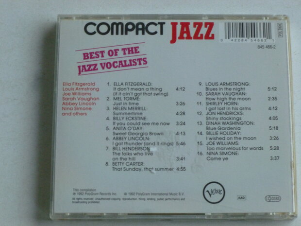 Best of the Jazz Vocalists - Compact Jazz