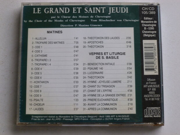 Le Grand et Saint Jeudi - Le Choeur des Moines de Chevetogne