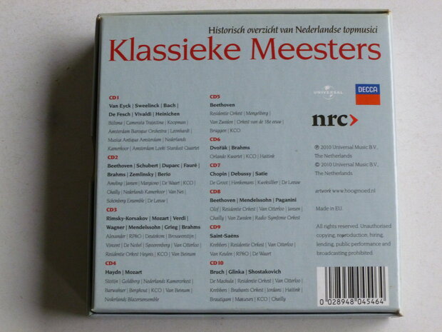 Klassieke Meesters - Historisch overzicht van Nederlandse Topmusici (10 CD)