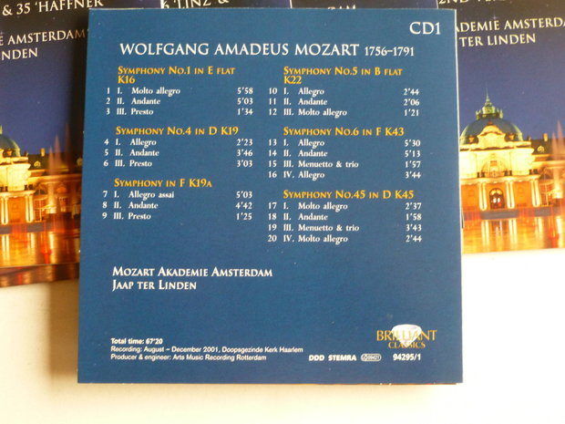 Mozart - Complete Symphonies / Jaap ter Linden (11 CD)