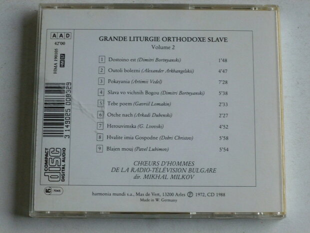 Grande Liturgie Orthodoxe Slave - volume 2 / Mikhail Milkov (harmonia mundi)