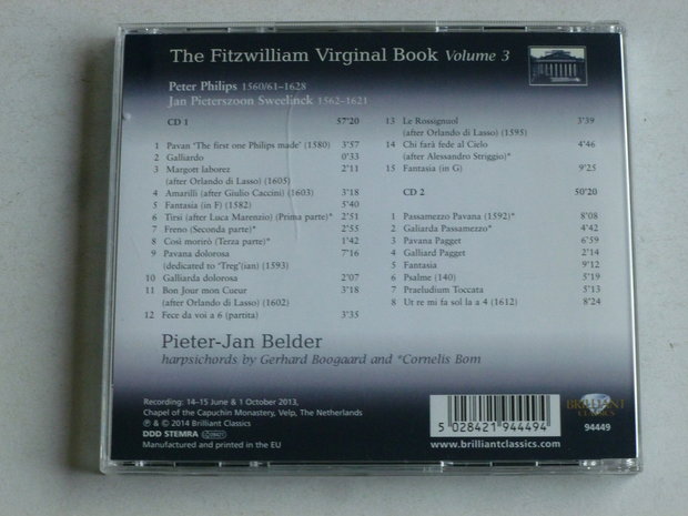 The Fitzwilliam Virginal Book volume 3 / Pieter Jan Belder (2 CD)