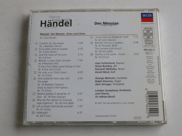 Händel - Der Messias / Sir Adrian Boult