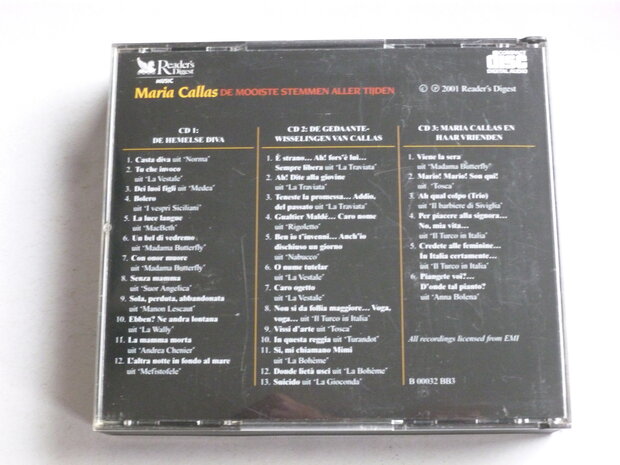 Maria Callas - De Mooiste stemmen aller tijden (3 CD)